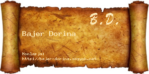 Bajer Dorina névjegykártya